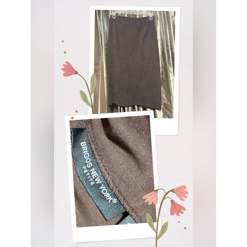 Briggs New York Brown Midi Pencil Skirt #2003